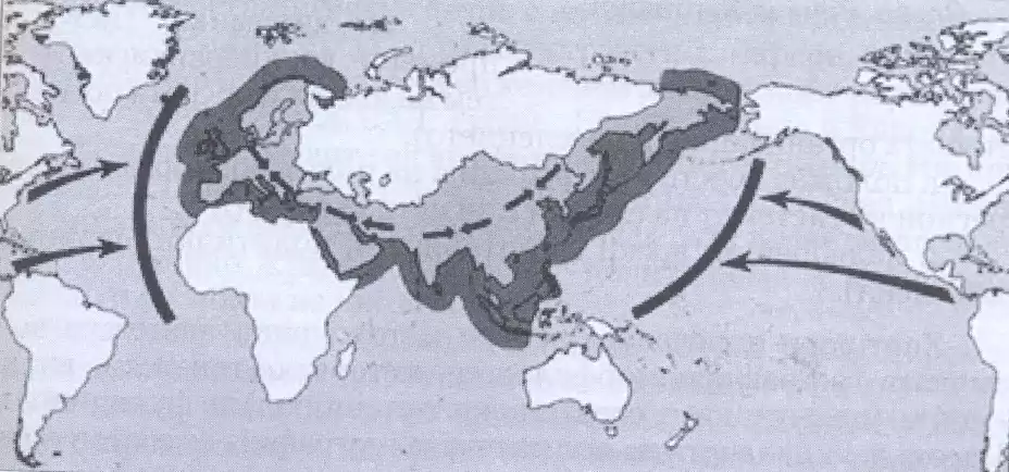Political implications of space exploration, emphasizing the importance of a consistent legal and political framework, sustainability, and safety. /articles/geopolitical-chessboard-space-implications/Spykman's_Rimland-map.webp